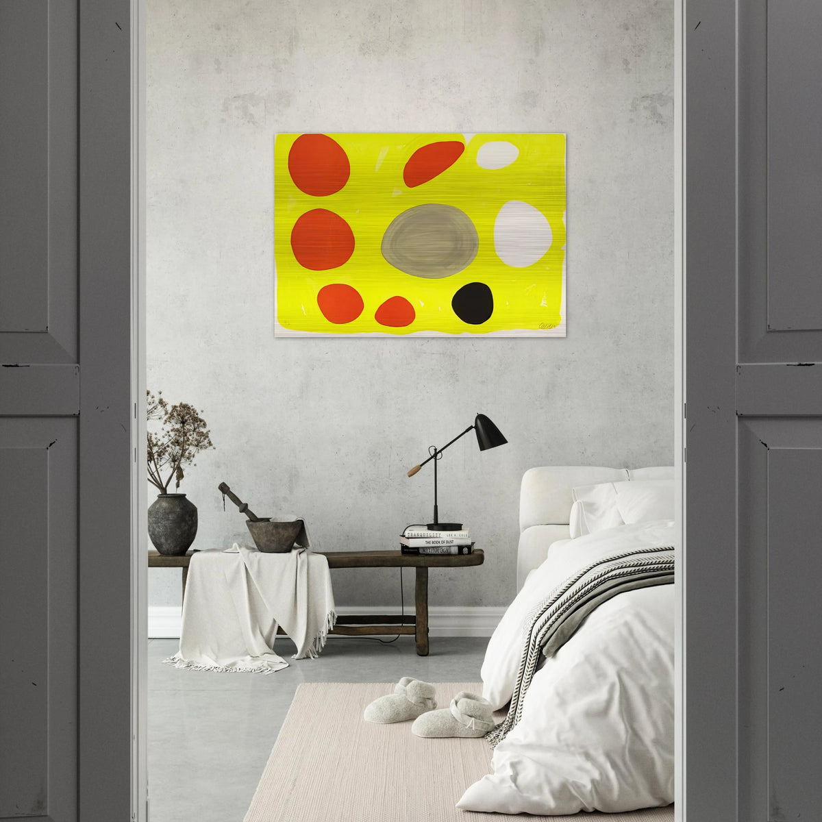 GREY OVAL 1975 - Alexander Calder Brushed Aluminum Print - 70x100 cm / 28x40 inches | Alexander Calder Aluminum Print | Alexander Calder Prints