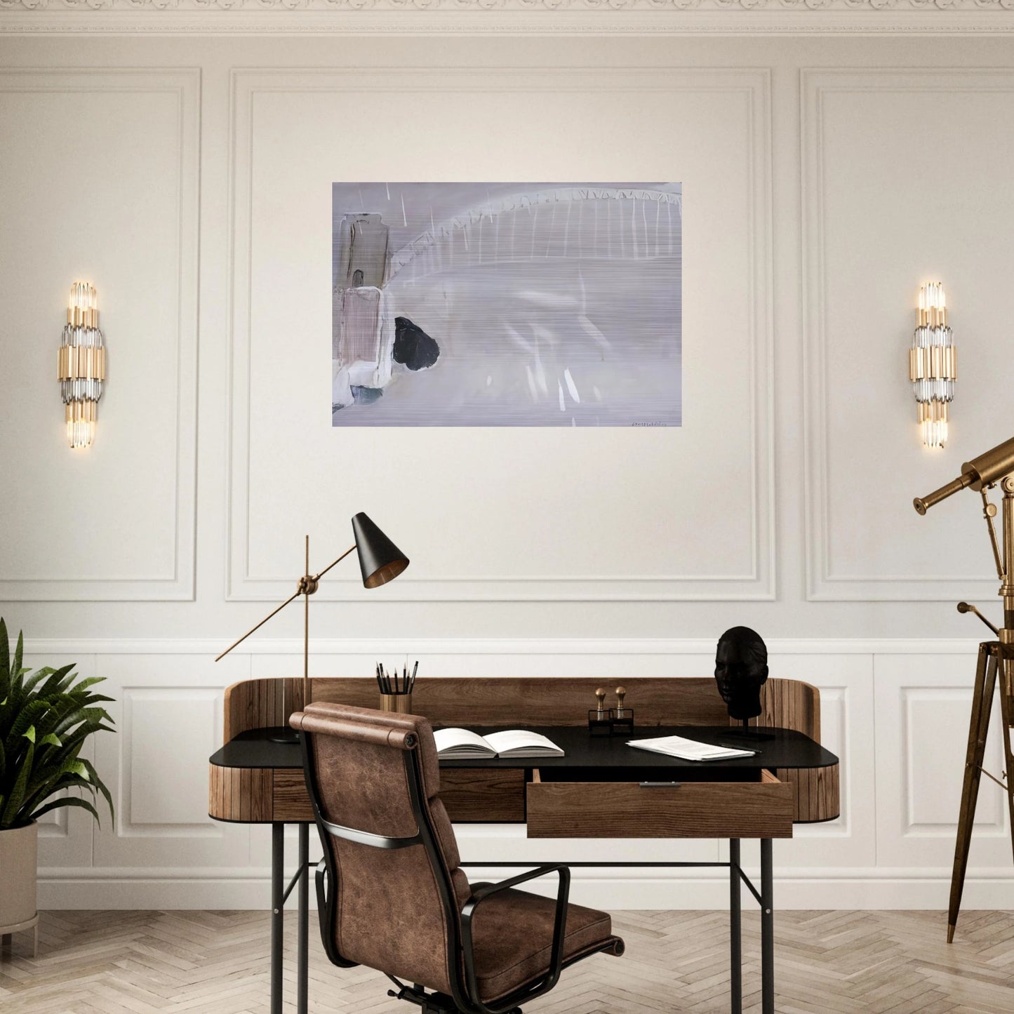 Lavender Bay in the Rain - Neo-Expressionism - Brett Whiteley Brushed Aluminum Print - 70x100 cm / 28x40 inches | Brett Whiteley Aluminum Print | Brett Whiteley Prints