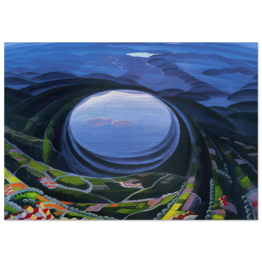 Primavera Umbria - 1923 - Gerardo Dottori Brushed Aluminum Print - 70x100 cm / 28x40 inches | Gerardo Dottori Aluminum Print | Gerardo Dottori Prints
