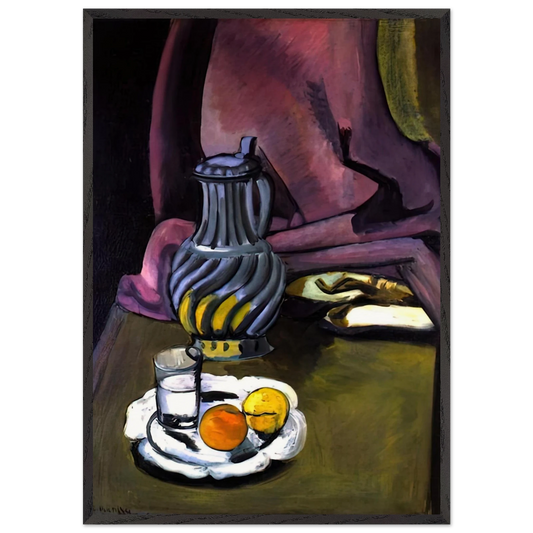 THE PEWTER JUG 1917 - Henri Matisse 70x100 cm / 28x40 inches Framed Art Print – Black Wooden Frame