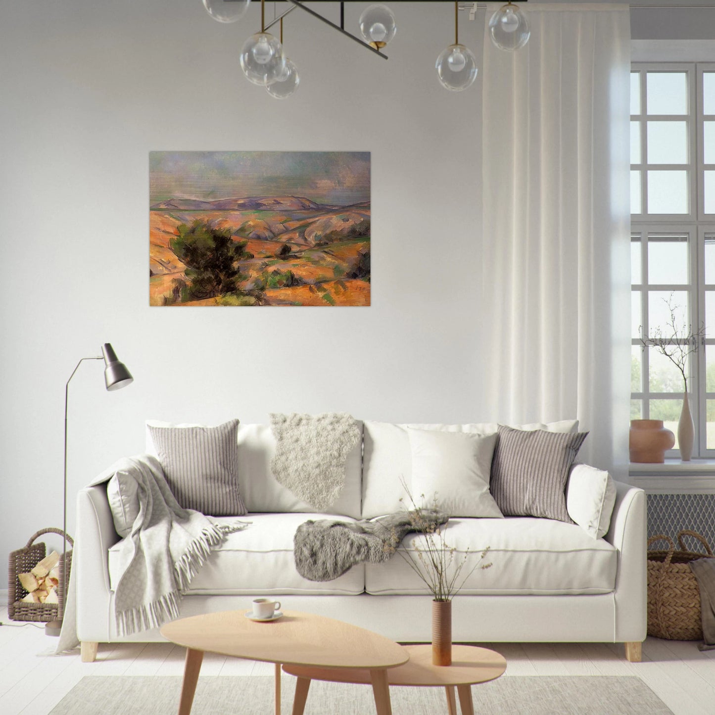 Mount Sainte-Victoire Seen from Gardanne - Paul Cézanne Brushed Aluminum Print - 70x100 cm / 28x40 inches | Paul Cézanne Aluminum Print | Paul Cézanne Prints