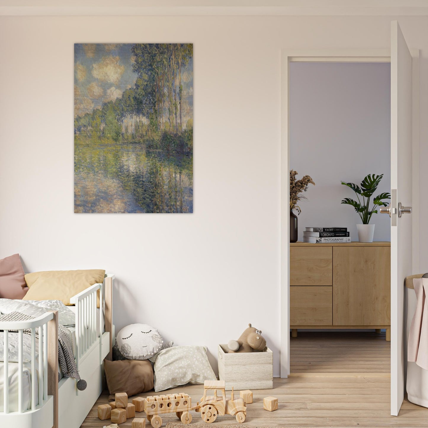 Poplars on the Epte - claude monet Brushed Aluminum Print - 70x100 cm / 28x40 inches | claude monet Aluminum Print | claude monet Prints