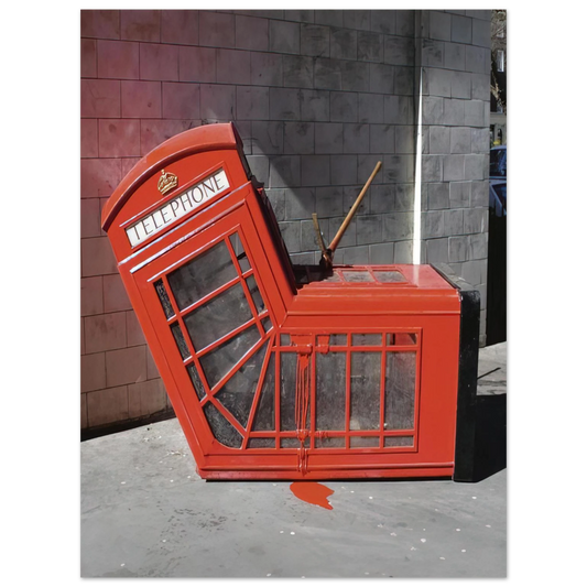 Banksy - VANDALISED PHONE BOX 2005 Fine Art Poster