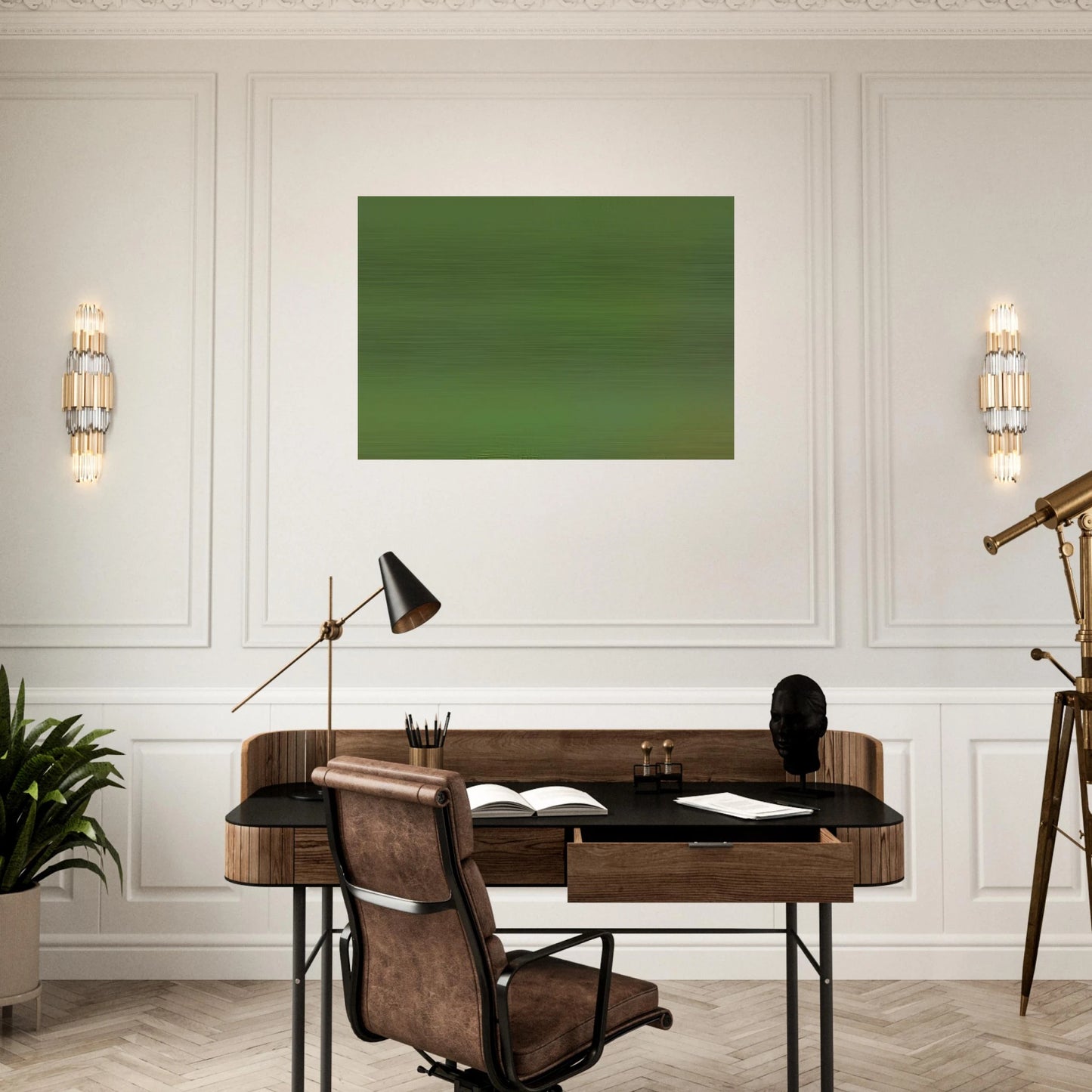 Microchromie vert-terre - Fernand Leduc Brushed Aluminum Print - 70x100 cm / 28x40 inches | Fernand Leduc Aluminum Print | Fernand Leduc Prints