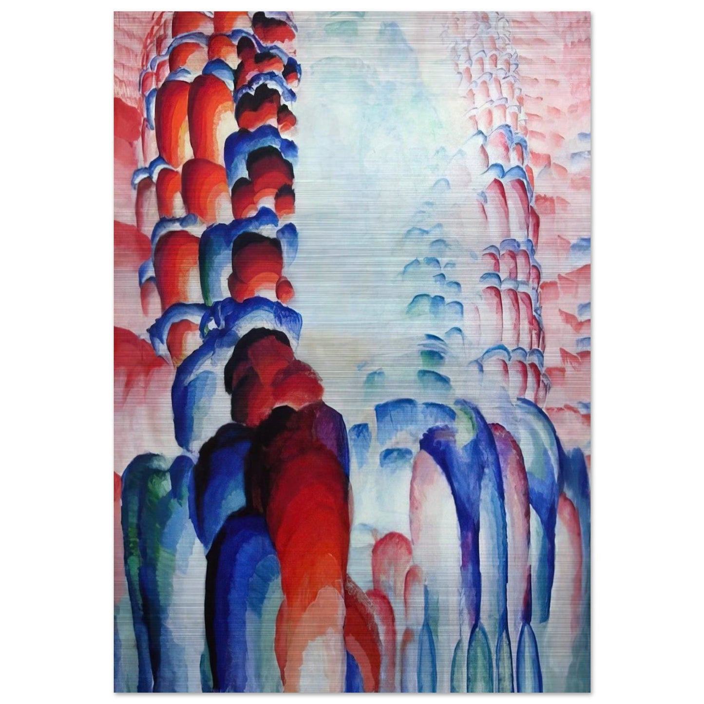 Hindu Motif, or Graduated Red - Frantisek Kupka Brushed Aluminum Print - 70x100 cm / 28x40 inches | Frantisek Kupka Aluminum Print | Frantisek Kupka Prints