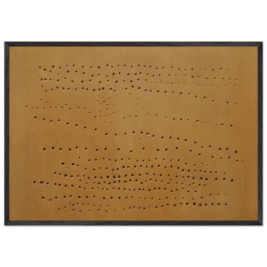 Concept Spatiale - 1950 - Lucio Fontana 70x100 cm / 28x40 inches Framed Art Print – Black Wooden Frame