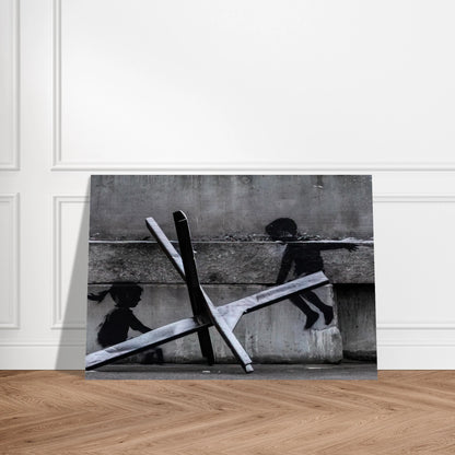 KYIV KHRESHCHYATYK 9 2022 - Banksy Brushed Aluminum Print - 70x100 cm / 28x40 inches | Banksy Aluminum Print | Banksy Prints