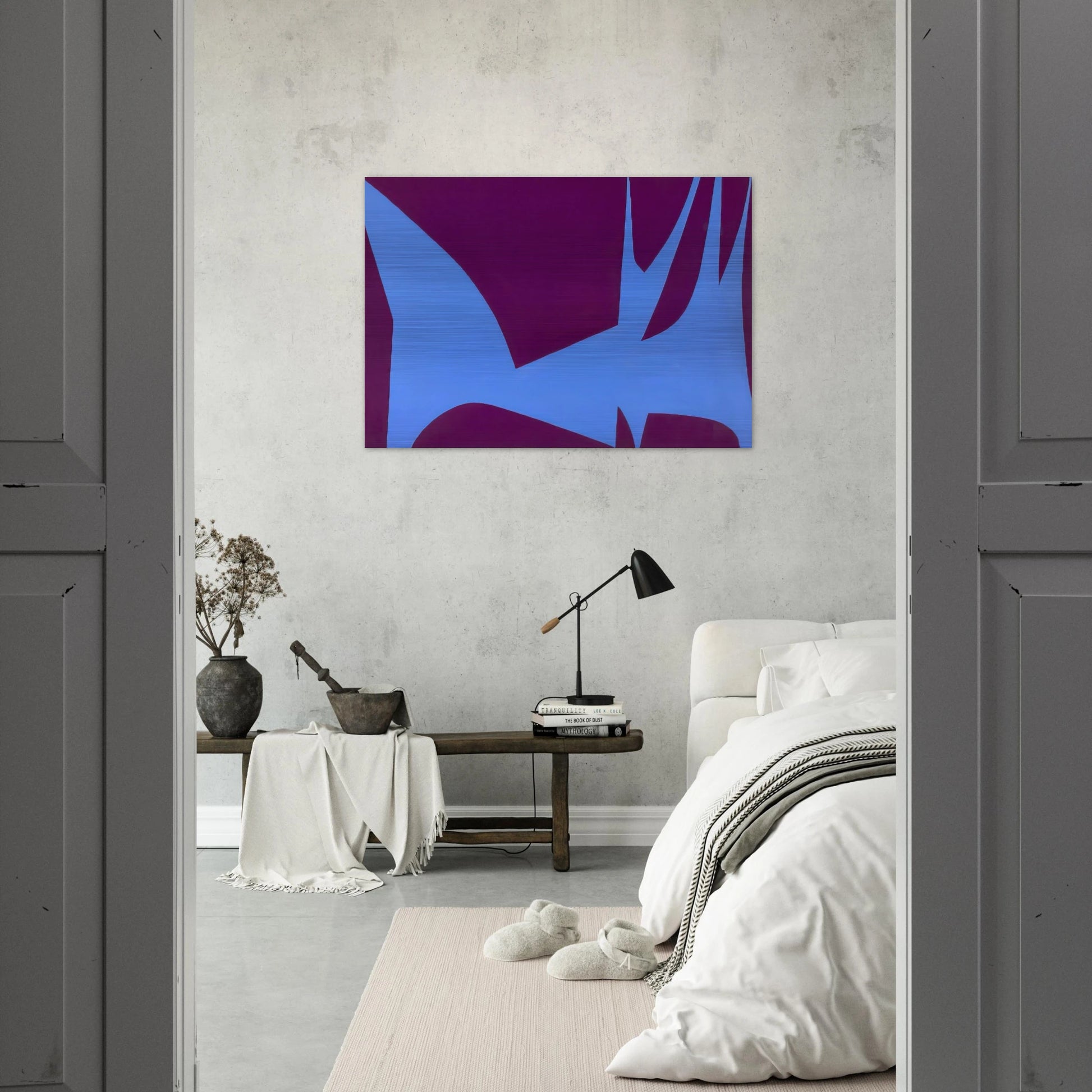 Magical Space Forms - 1951 - Lorser Feitelson Brushed Aluminum Print - 70x100 cm / 28x40 inches | Lorser Feitelson Aluminum Print | Lorser Feitelson Prints