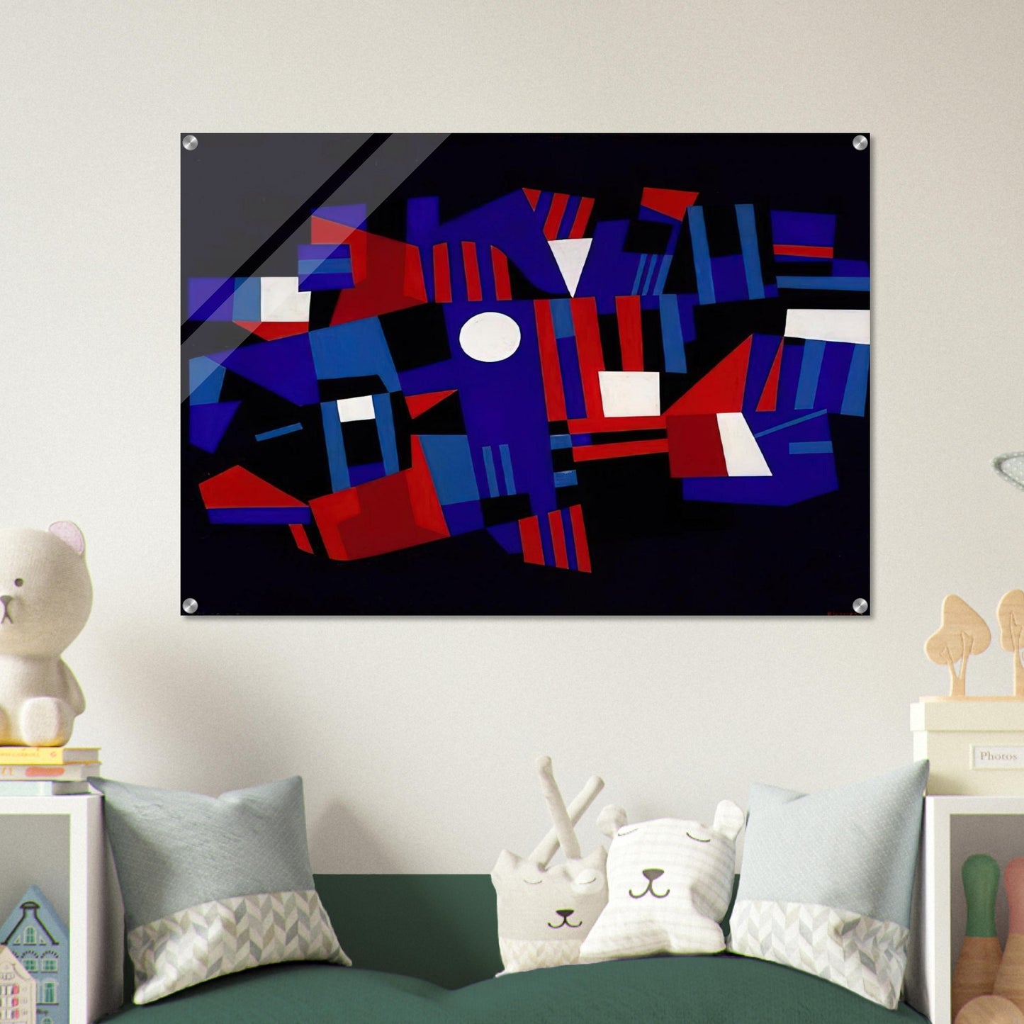 Red and Blue Composition - 1941 - Ad Reinhardt Acrylic Print - 70x100 cm / 28x40″ inches