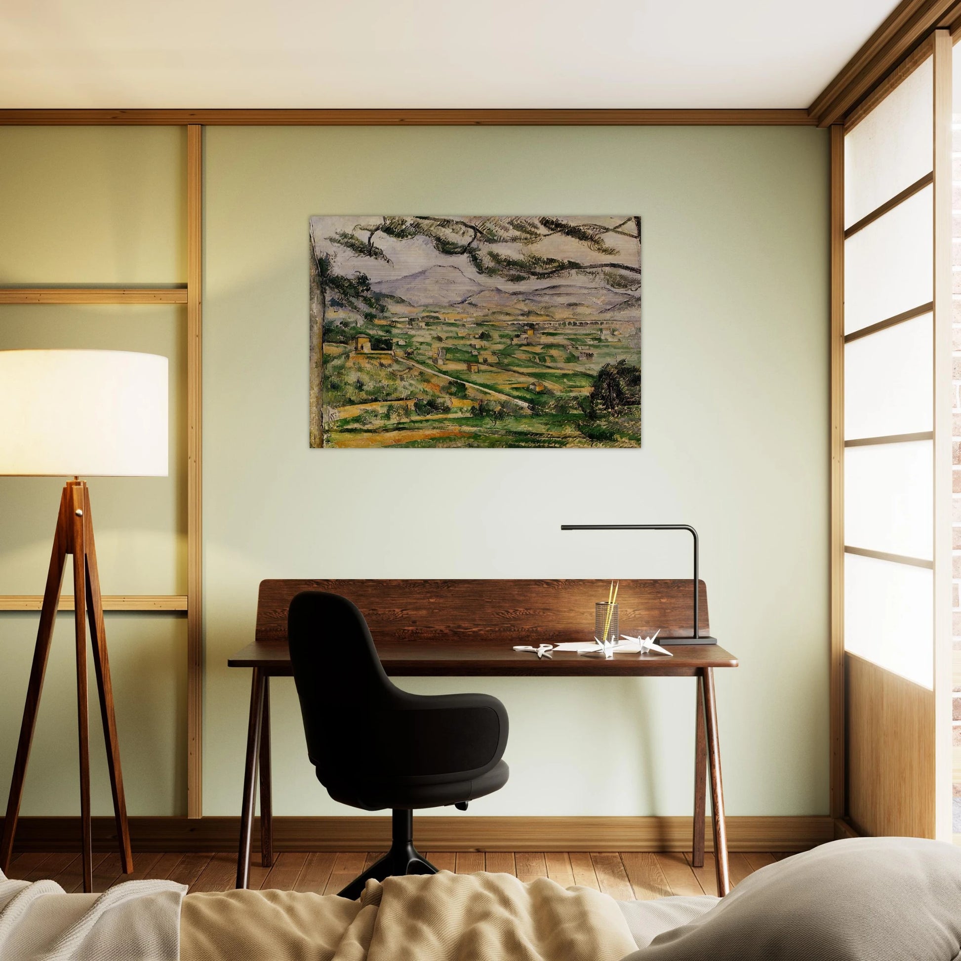 Mont Sainte-Victoire with Large Pine - Paul Cézanne Brushed Aluminum Print - 70x100 cm / 28x40 inches | Paul Cézanne Aluminum Print | Paul Cézanne Prints