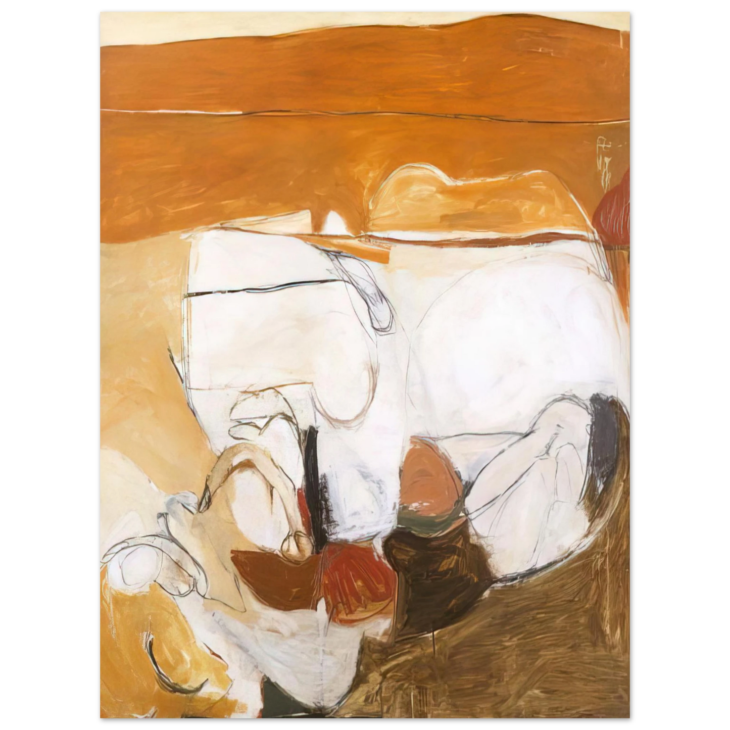 Brett Whiteley - Untitled Warm Painting - 1961  75x100 cm / 30x40inches Fine Art Poster