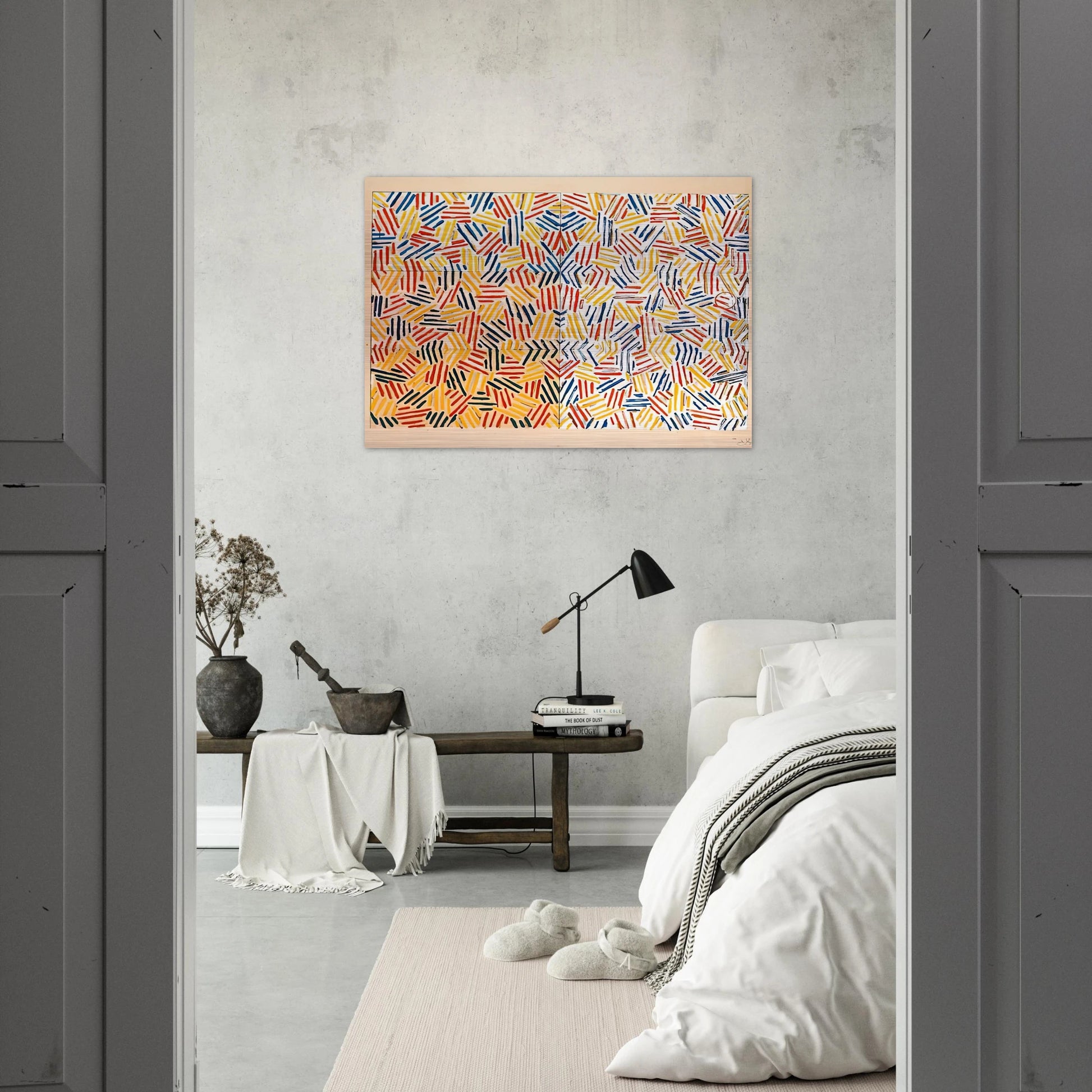 CORPSE AND MIRROR 1969 2 - Jasper Johns Brushed Aluminum Print - 70x100 cm / 28x40 inches | Jasper Johns Aluminum Print | Jasper Johns Prints