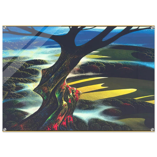 Autumn Shadows - Eyvind Earle Acrylic Print - 70x100 cm / 28x40″ inches