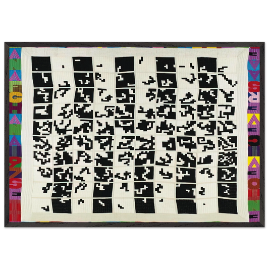 ALTERNANDO DA UNO A CENTO E VICEVERSA 1977 - Alighiero Boetti 70x100 cm / 28x40 inches Framed Art Print – Black Wooden Frame