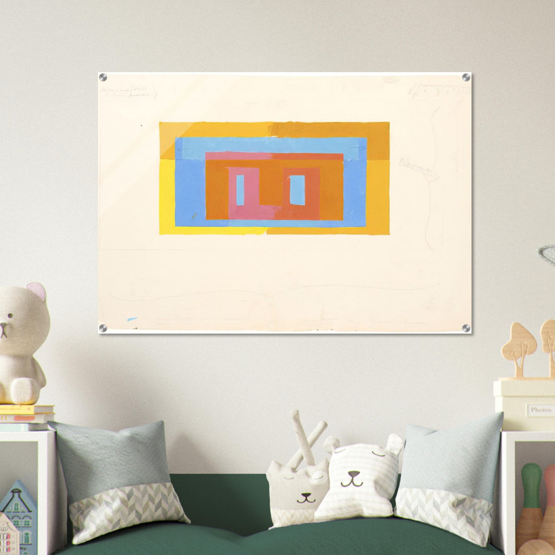 VARIANT ADOBE - Josef Albers Acrylic Print - 70x100 cm / 28x40″ inches