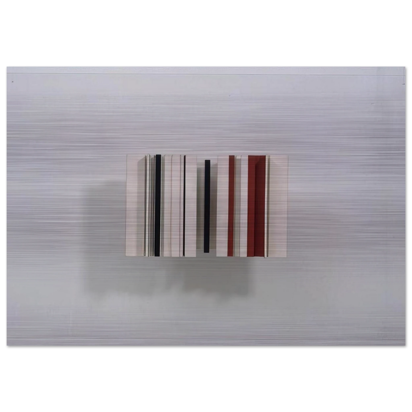 RELIEF CONSTRUCTION IN WHITE BLACK AND MAROON 1963 - Victor Pasmore Brushed Aluminum Print - 70x100 cm / 28x40 inches | Victor Pasmore Aluminum Print | Victor Pasmore Prints