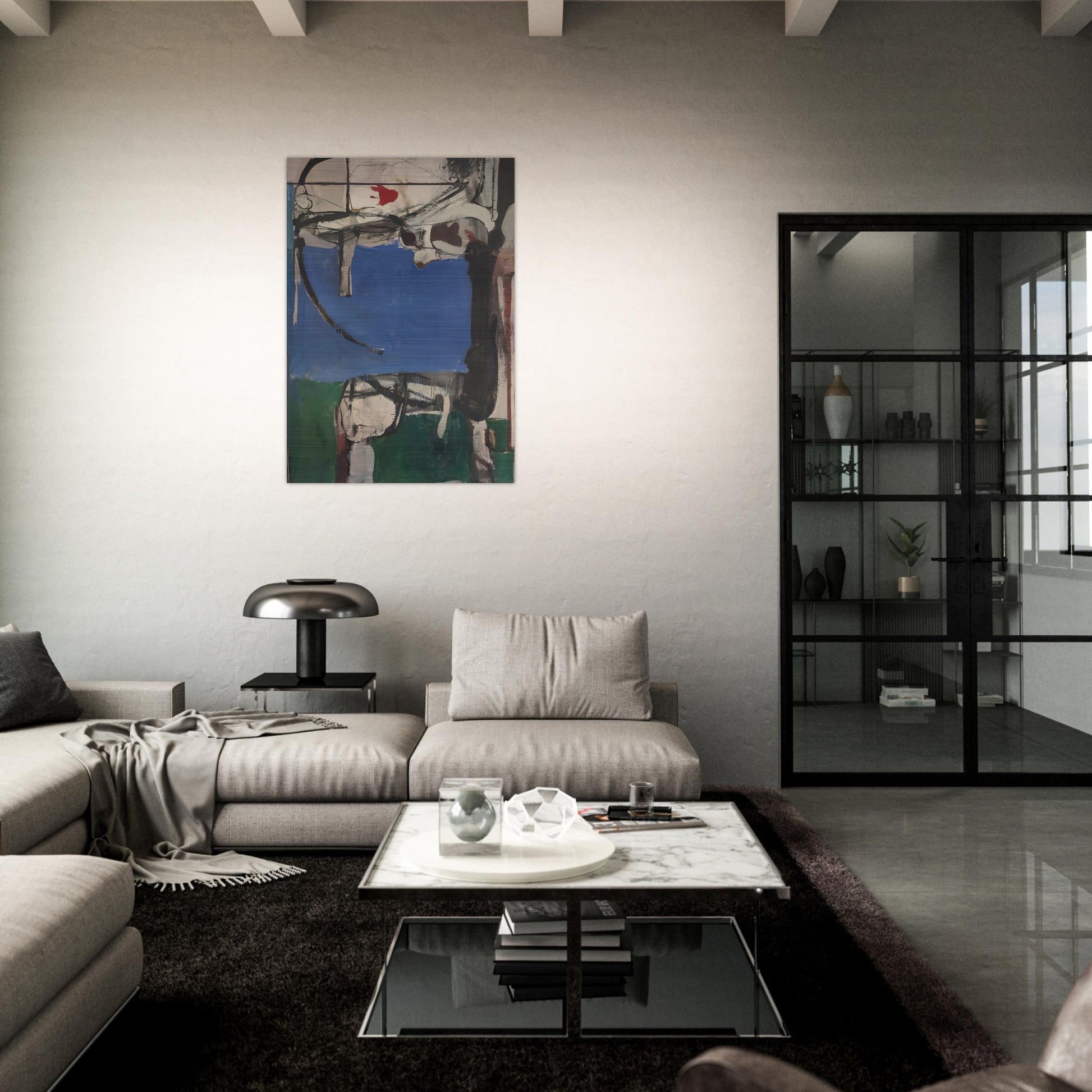 Urbana #2 The Archer - Richard Diebenkorn Brushed Aluminum Print - 70x100 cm / 28x40 inches | Richard Diebenkorn Aluminum Print | Richard Diebenkorn Prints