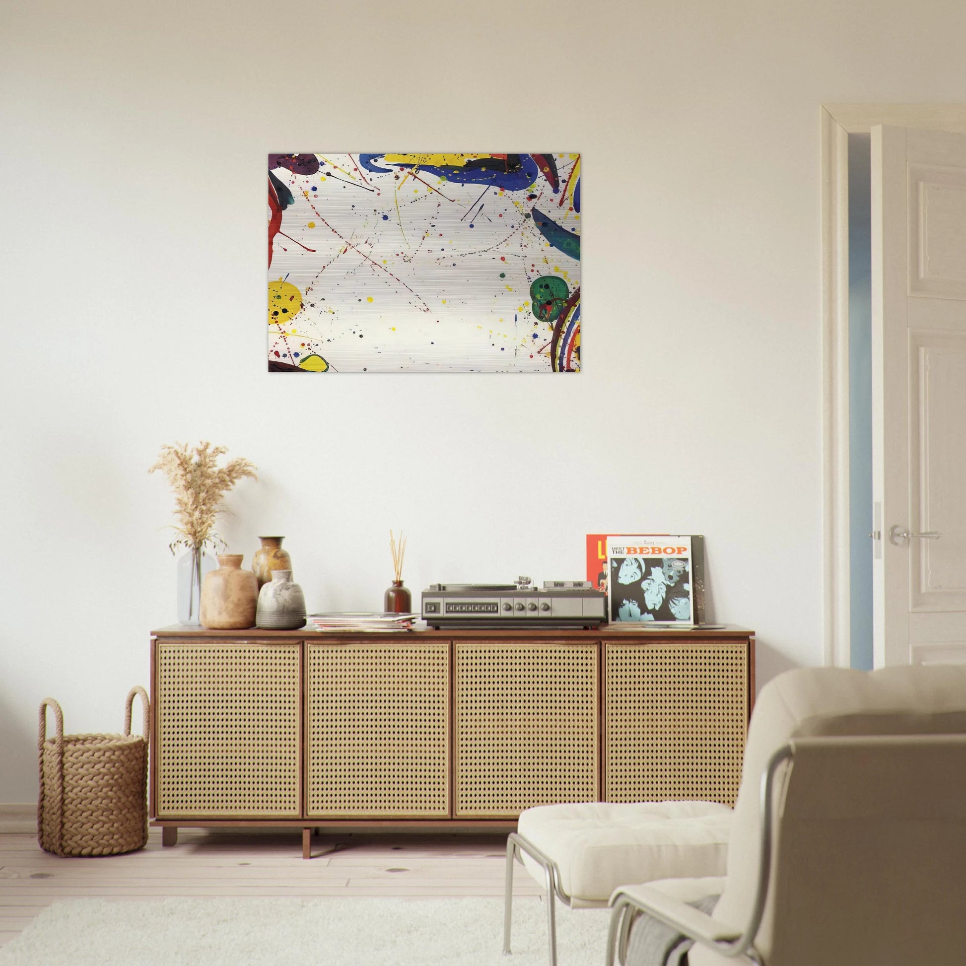 #2 Pri-Rain - Sam Francis Brushed Aluminum Print - 70x100 cm / 28x40 inches | Sam Francis Aluminum Print | Sam Francis Prints