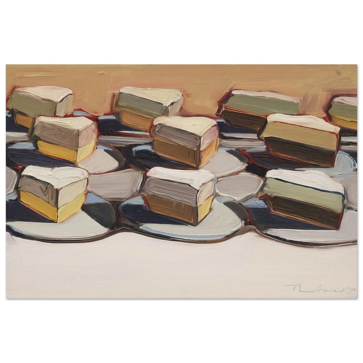 Cut Meringues - 1961 - Wayne Thiebaud Art Prints - 100x150 cm / 40x60″ inches | Wayne Thiebaud Poster | Wayne Thiebaud Prints