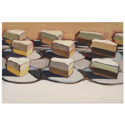 Cut Meringues - 1961 - Wayne Thiebaud Art Prints - 100x150 cm / 40x60″ inches | Wayne Thiebaud Poster | Wayne Thiebaud Prints