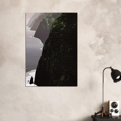 Big Sur Coastline - Eyvind Earle Brushed Aluminum Print - 70x100 cm / 28x40 inches | Eyvind Earle Aluminum Print | Eyvind Earle Prints