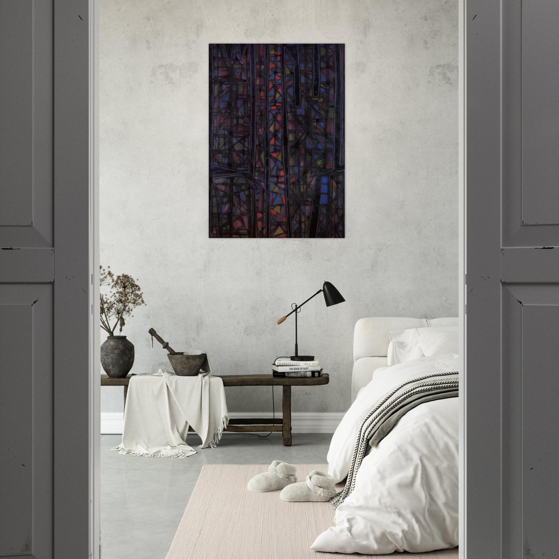 Recueillement nocturne II - 1952 - Alfred Manessier Brushed Aluminum Print - 70x100 cm / 28x40 inches | Alfred Manessier Aluminum Print | Alfred Manessier Prints