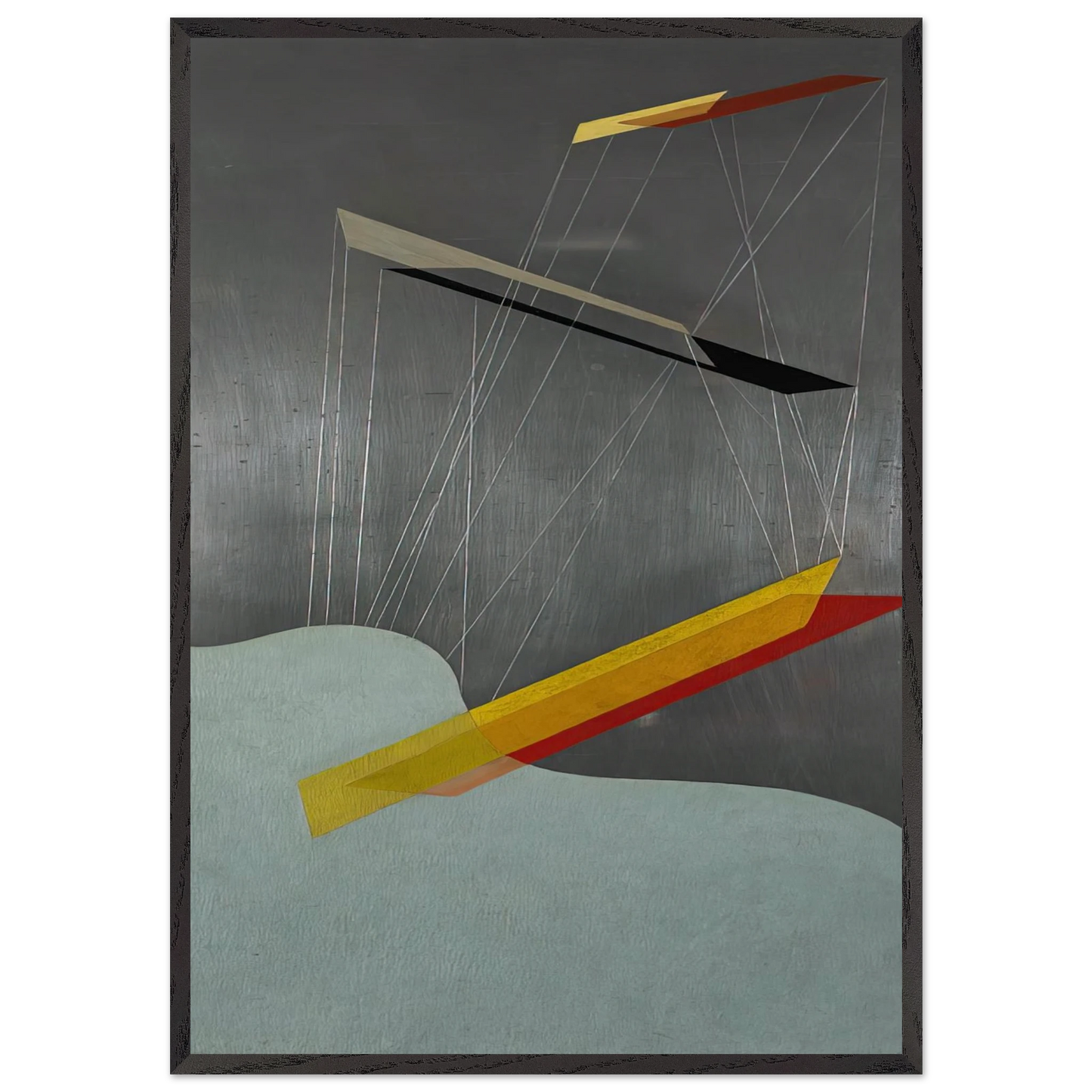 Sil I - Laszlo Moholy-Nagy 70x100 cm / 28x40 inches Framed Art Print – Black Wooden Frame