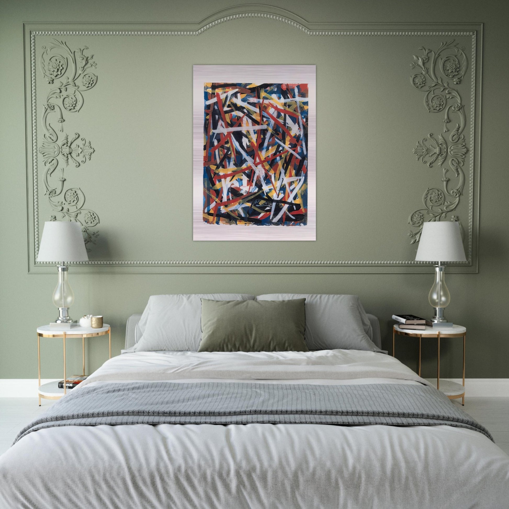 Brushstrokes - Sol LeWitt Brushed Aluminum Print - 70x100 cm / 28x40 inches | Sol LeWitt Aluminum Print | Sol LeWitt Prints