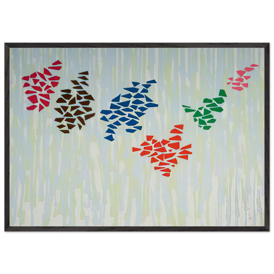 Untitled - 1976 N1 - Robert Goodnough 70x100 cm / 28x40 inches Framed Art Print – Black Wooden Frame