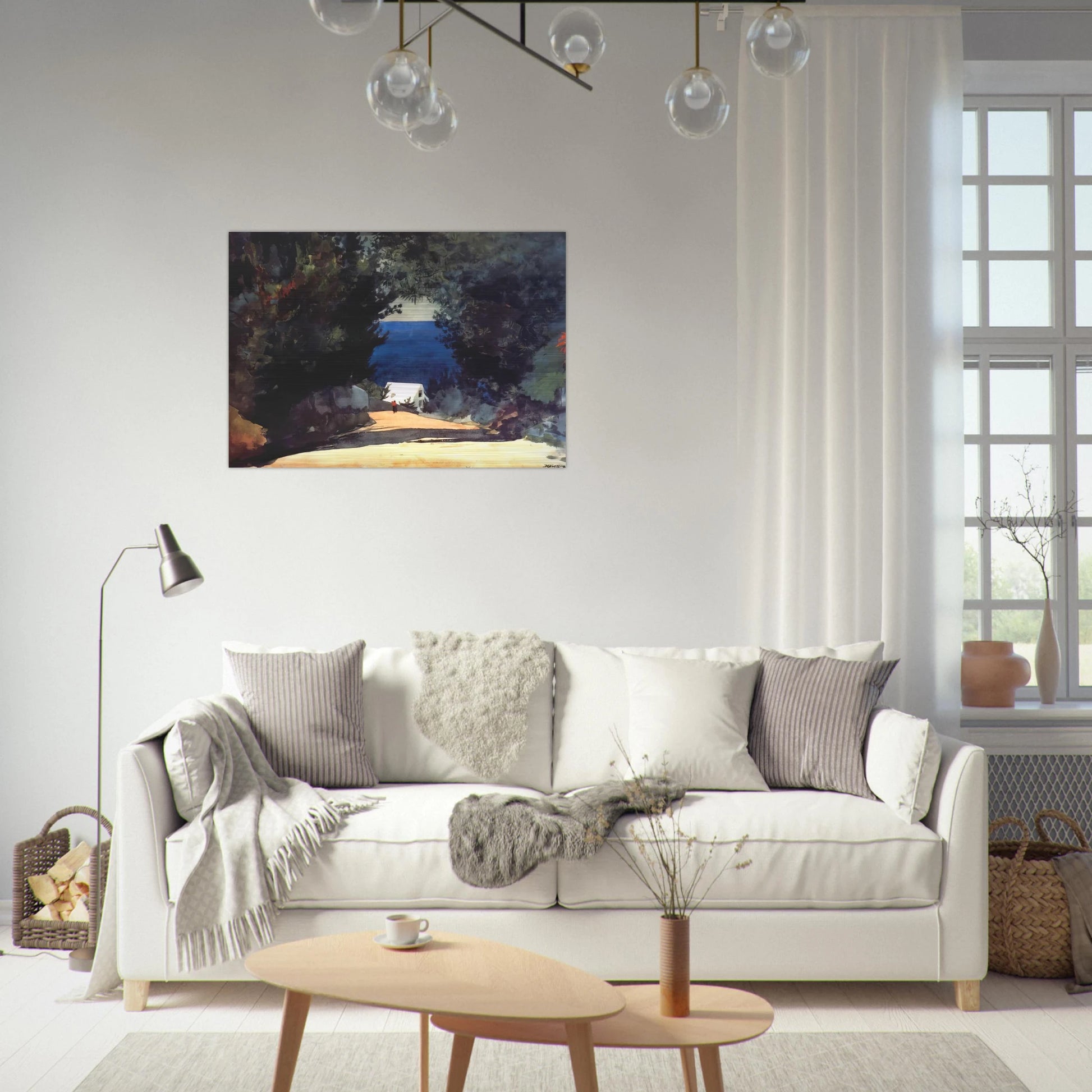 ROAD IN BERMUDA - Winslow Homer Brushed Aluminum Print - 70x100 cm / 28x40 inches | Winslow Homer Aluminum Print | Winslow Homer Prints