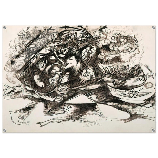 UNTITLED O CONNOR THAW 771 - Jackson Pollock Acrylic Print - 70x100 cm / 28x40″ inches
