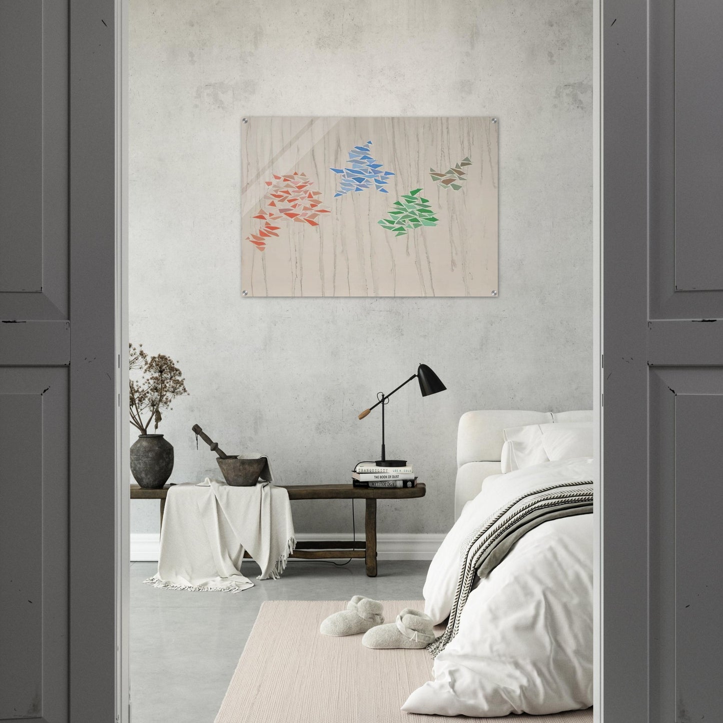 Colors on Gray - 1975 - Robert Goodnough Acrylic Print - 70x100 cm / 28x40″ inches