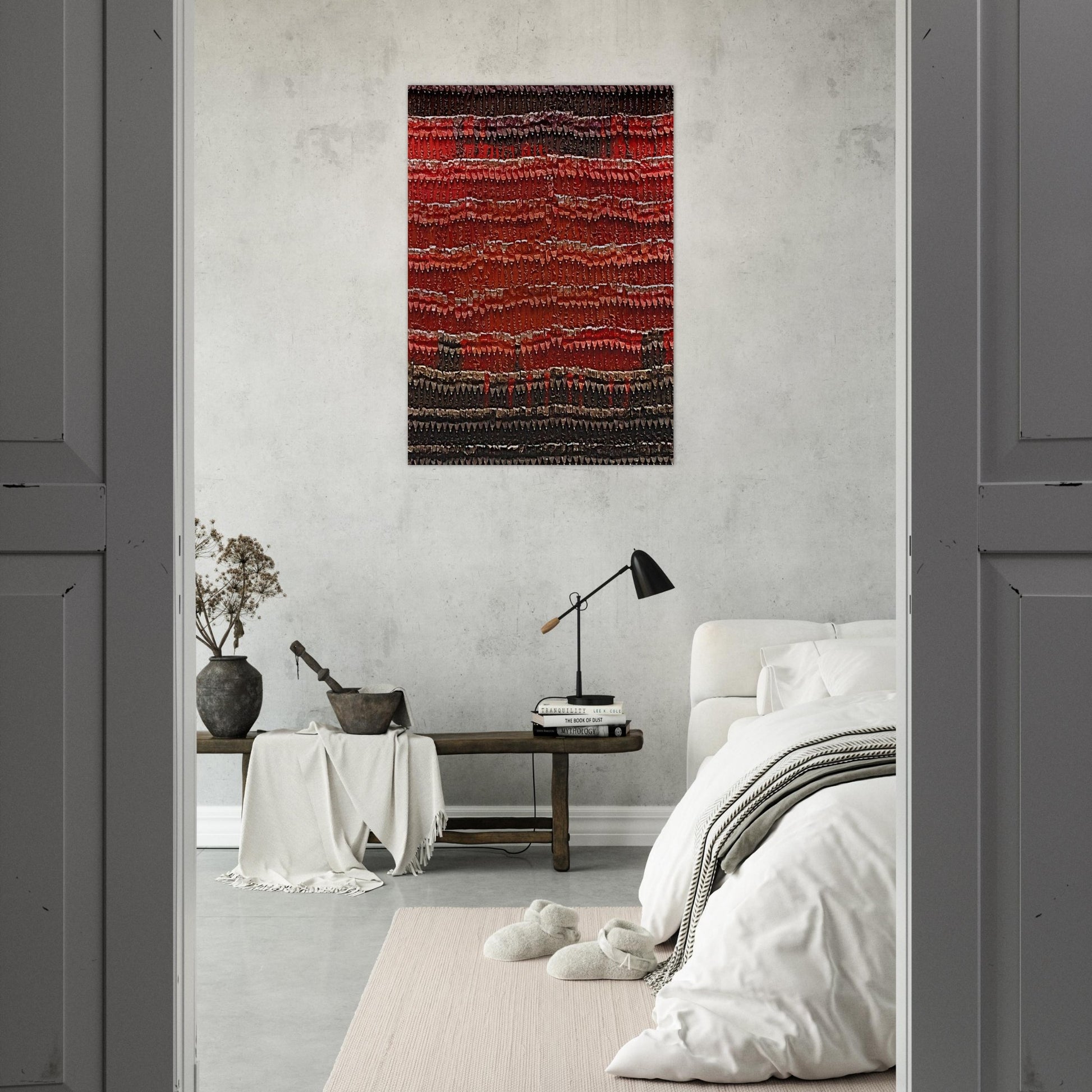 Chief's Blanket - 1989 - Arman Brushed Aluminum Print - 70x100 cm / 28x40 inches | Arman Aluminum Print | Arman Prints