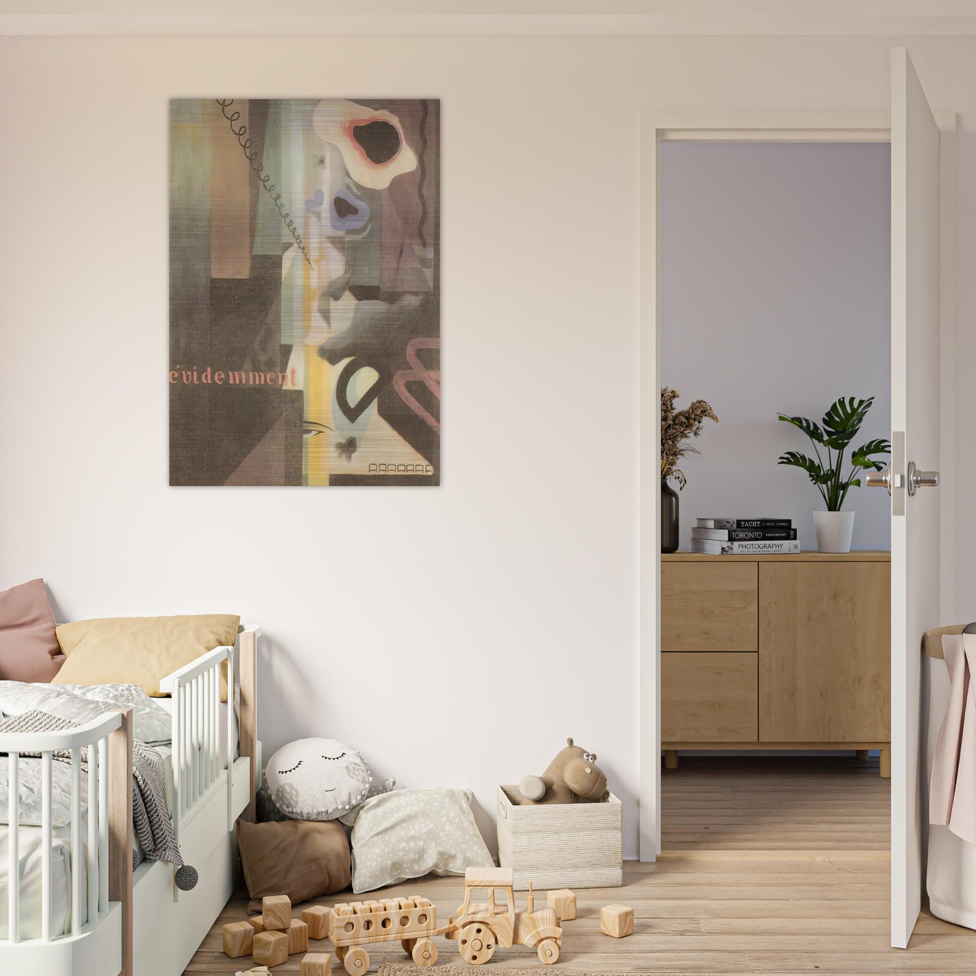 Composizione Paesaggio Dada n. 3 o n. 2 - 1921 - Julius Evola Brushed Aluminum Print - 70x100 cm / 28x40 inches | Julius Evola Aluminum Print | Julius Evola Prints