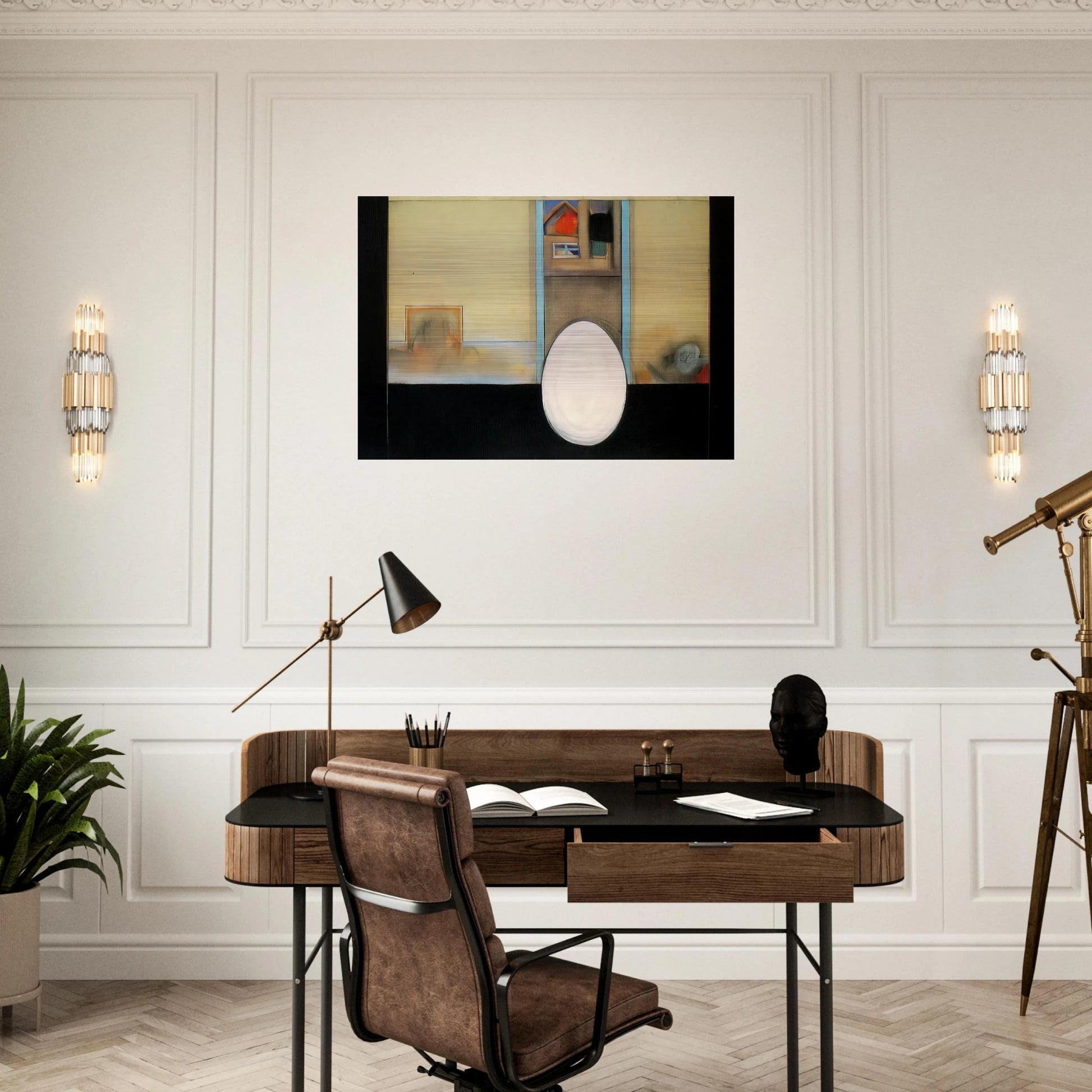 The House - Feminist Art - Miriam Schapiro Brushed Aluminum Print - 70x100 cm / 28x40 inches | Miriam Schapiro Aluminum Print | Miriam Schapiro Prints