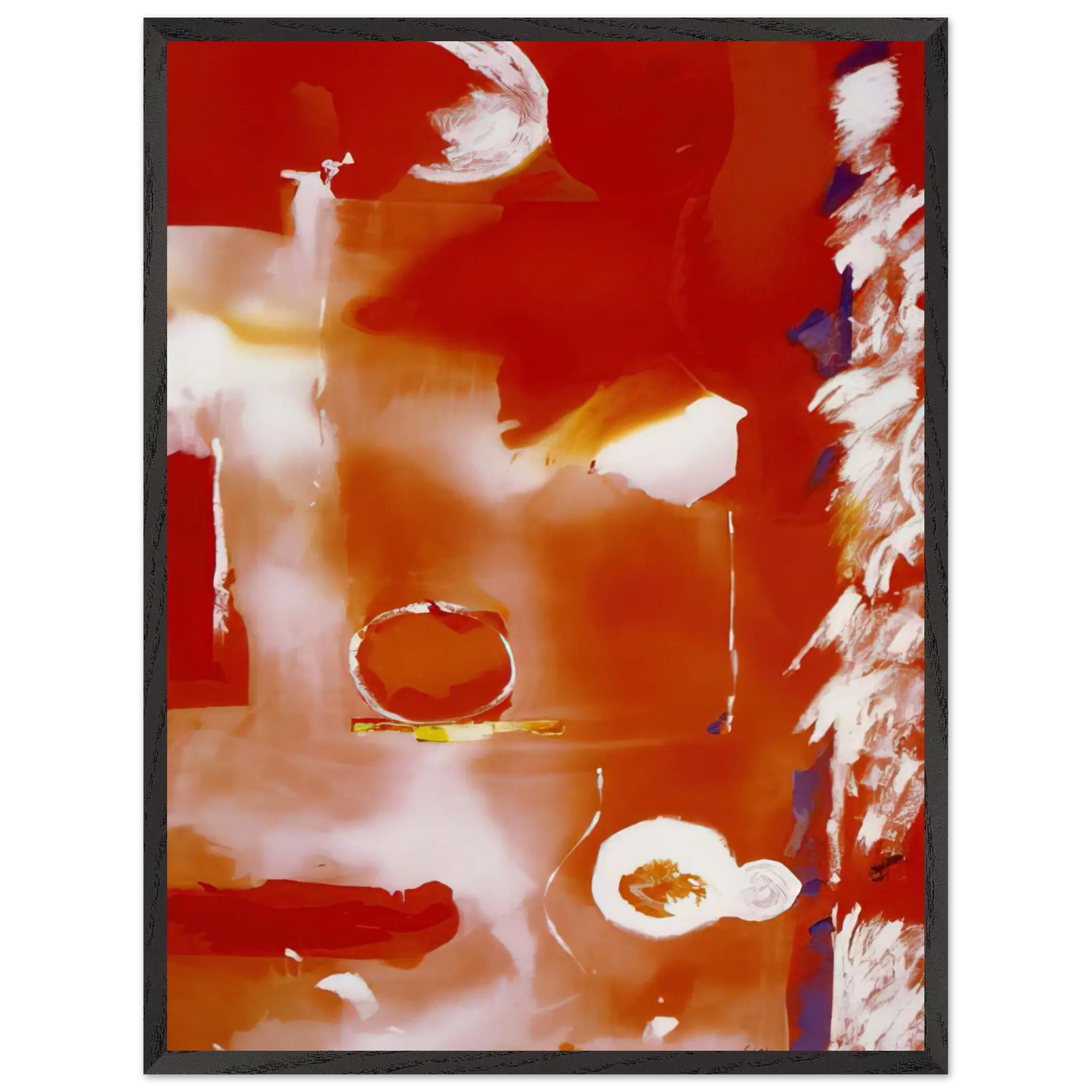 Helen Frankenthaler - Seeing the Moon on a Hot Summer Day - 1987 Wall art - 30x40 cm / 12x16 Inches - Premium Wooden Framed Poster With Fine Art Paper - Wood frame
