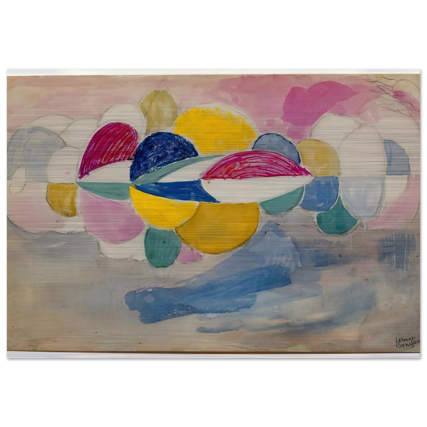 UNTITLED 1969 - Louise Bourgeois Brushed Aluminum Print - 70x100 cm / 28x40 inches | Louise Bourgeois Aluminum Print | Louise Bourgeois Prints