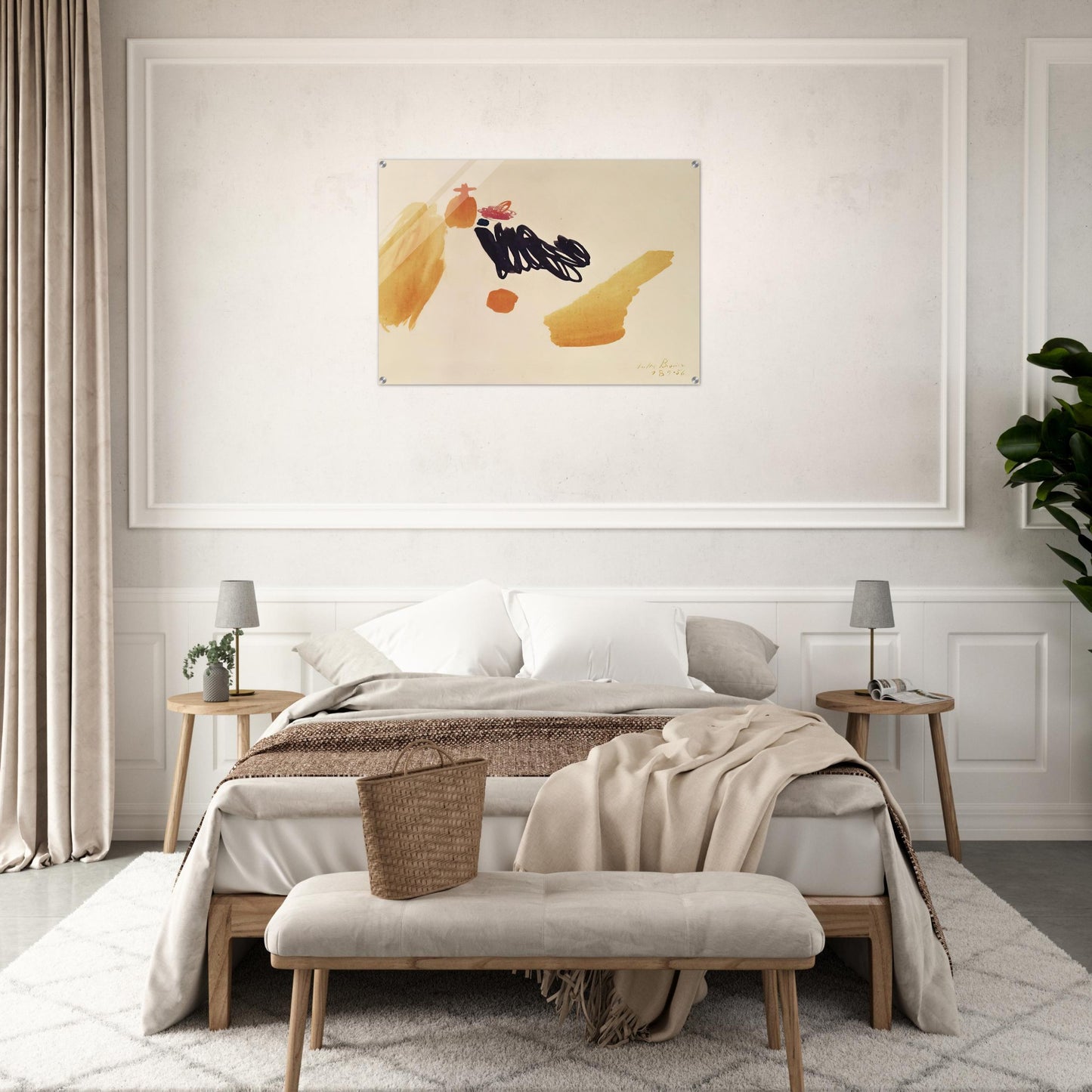 18.9.56 - 1956 - Julius Bissier Acrylic Print - 70x100 cm / 28x40″ inches | Julius Bissier Wall Art | Julius Bissier Prints