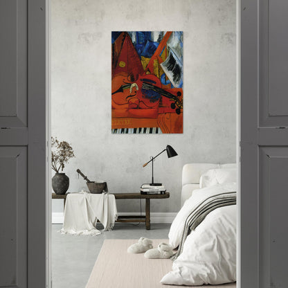 THE VIOLIN 1916 - Raoul Dufy Brushed Aluminum Print - 70x100 cm / 28x40 inches | Raoul Dufy Aluminum Print | Raoul Dufy Prints