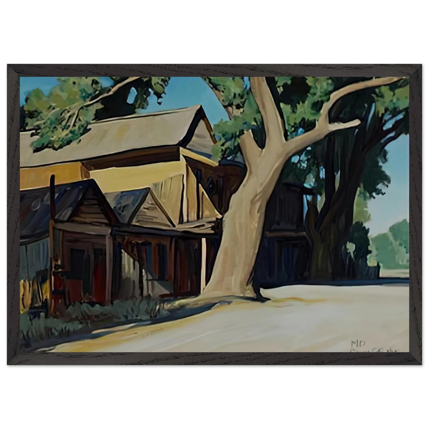 Maynard Dixon - OLD CHINATOWN CARSON CITY NEVADA 1937 Wall art - 45x60 cm / 18x24 inches - Fine Art Poster-canvas - -