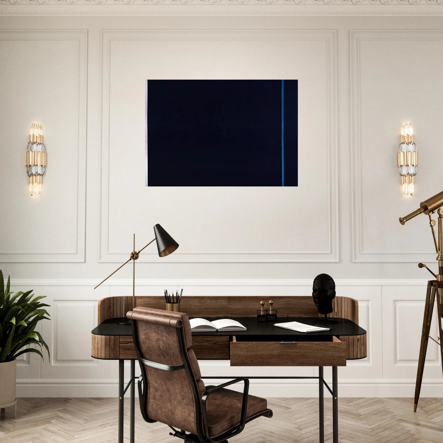 Midnight Blue - Barnett Newman Brushed Aluminum Print - 70x100 cm / 28x40 inches | Barnett Newman Aluminum Print | Barnett Newman Prints