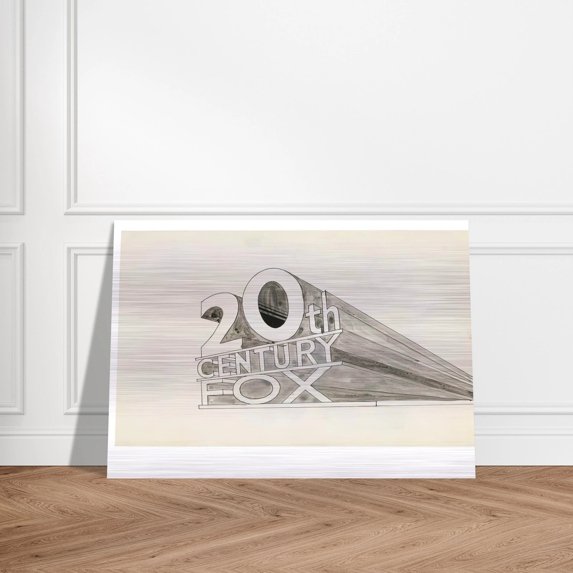 TRADEMARK STUDY 5 1962 - Edward Ruscha Brushed Aluminum Print - 70x100 cm / 28x40 inches | Edward Ruscha Aluminum Print | Edward Ruscha Prints