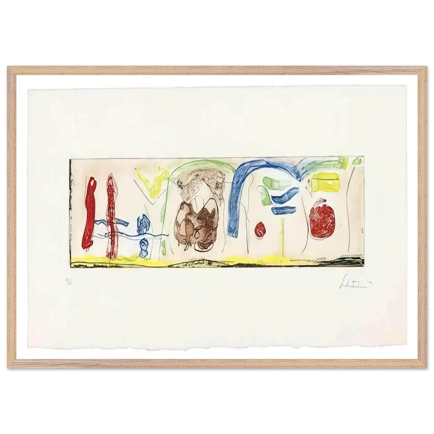 Helen Frankenthaler - Bridges - 1996 Wall art - 50x70 cm / 20x28 Inches - Fine Art Poster - -