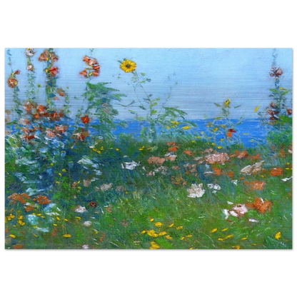 Poppies, Isles of Shoals 03 - Childe Hassam Brushed Aluminum Print - 70x100 cm / 28x40 inches | Childe Hassam Aluminum Print | Childe Hassam Prints