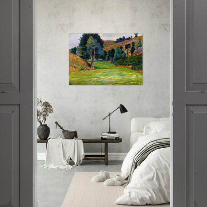 Valley in Pontgibaud - Armand Guillaumin Brushed Aluminum Print - 70x100 cm / 28x40 inches | Armand Guillaumin Aluminum Print | Armand Guillaumin Prints