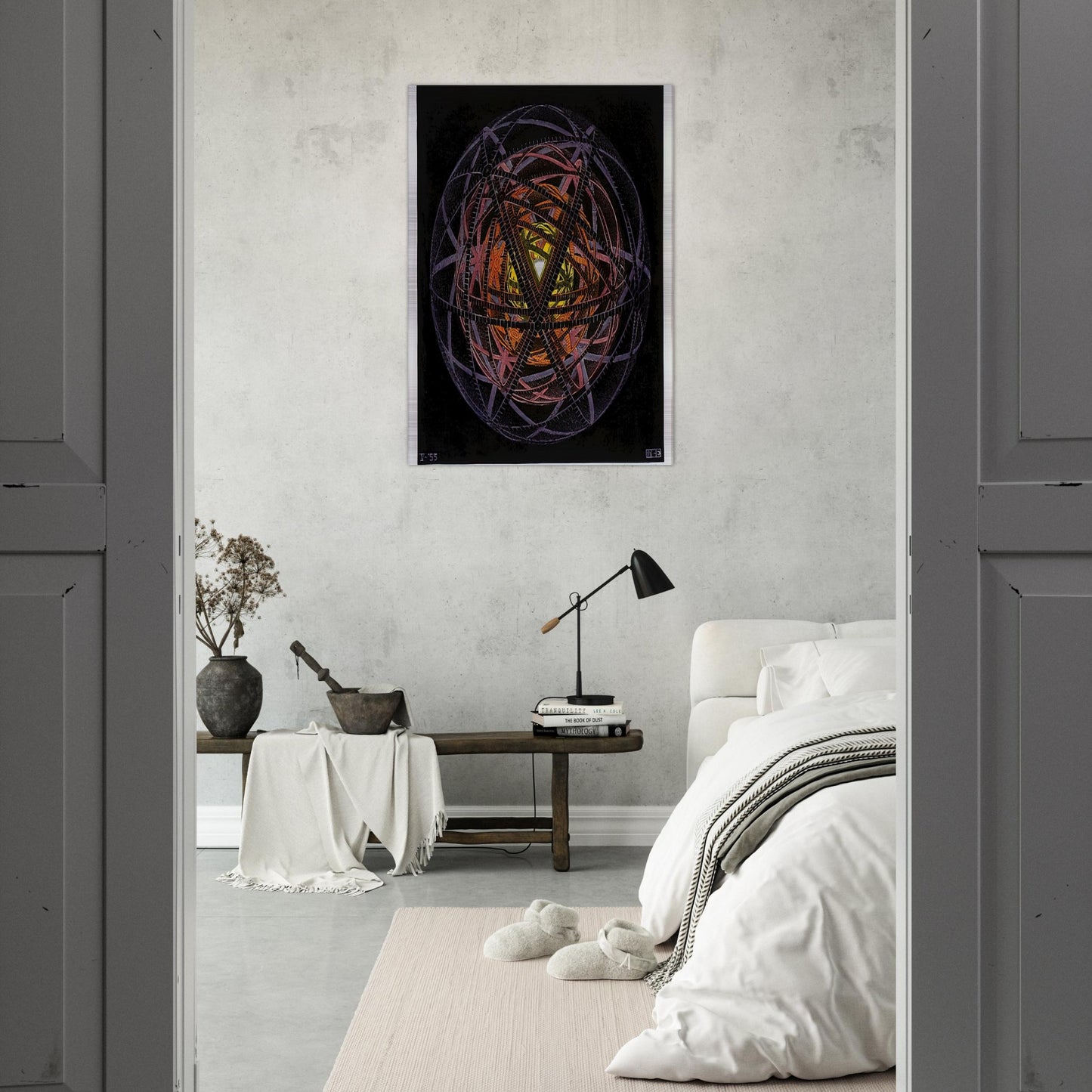 CONCENTRIC RINDS COLOUR - MC Escher Brushed Aluminum Print - 70x100 cm / 28x40 inches | MC Escher Aluminum Print | MC Escher Prints