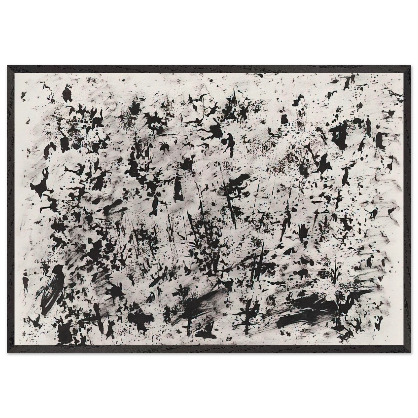 UNTITLED 1962 N2 - Henri Michaux 70x100 cm / 28x40 inches Framed Art Print – Black Wooden Frame