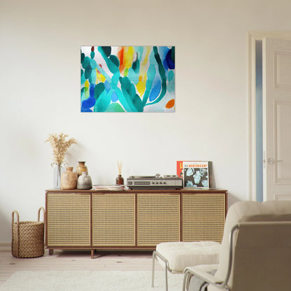 Green Swing - Alice Baber Brushed Aluminum Print - 70x100 cm / 28x40 inches | Alice Baber Aluminum Print | Alice Baber Prints