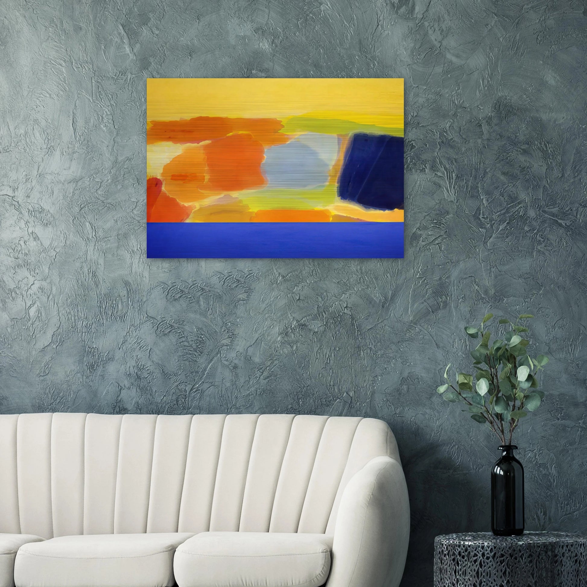 Captain Blue - 1979 - Ronnie Landfield Brushed Aluminum Print - 70x100 cm / 28x40 inches | Ronnie Landfield Aluminum Print | Ronnie Landfield Prints
