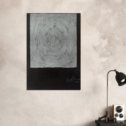 WHITE TARGET 1969 - Jasper Johns Brushed Aluminum Print - 70x100 cm / 28x40 inches | Jasper Johns Aluminum Print | Jasper Johns Prints